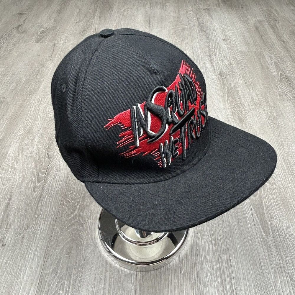 NEW Black Suicide Squad Movie Hat Cap‎ In Squad We Trust DC Comics Flat Brim - Picture 2 of 8